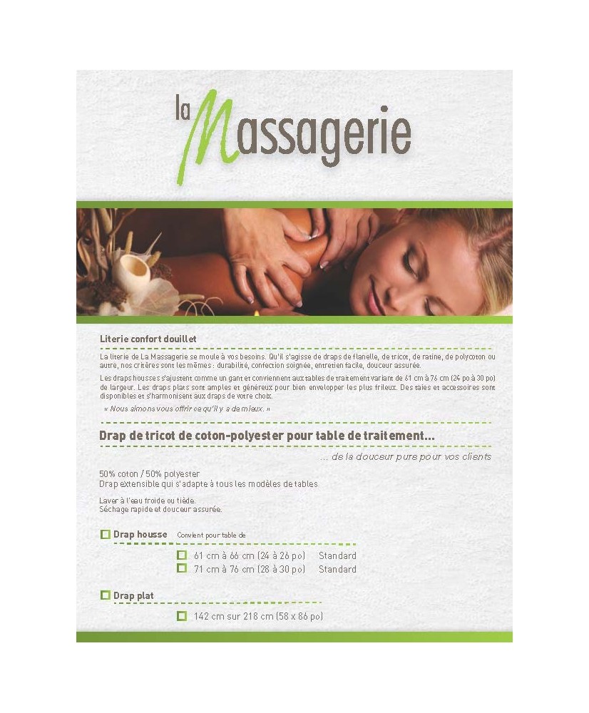 Un Drap housse écru en tricot