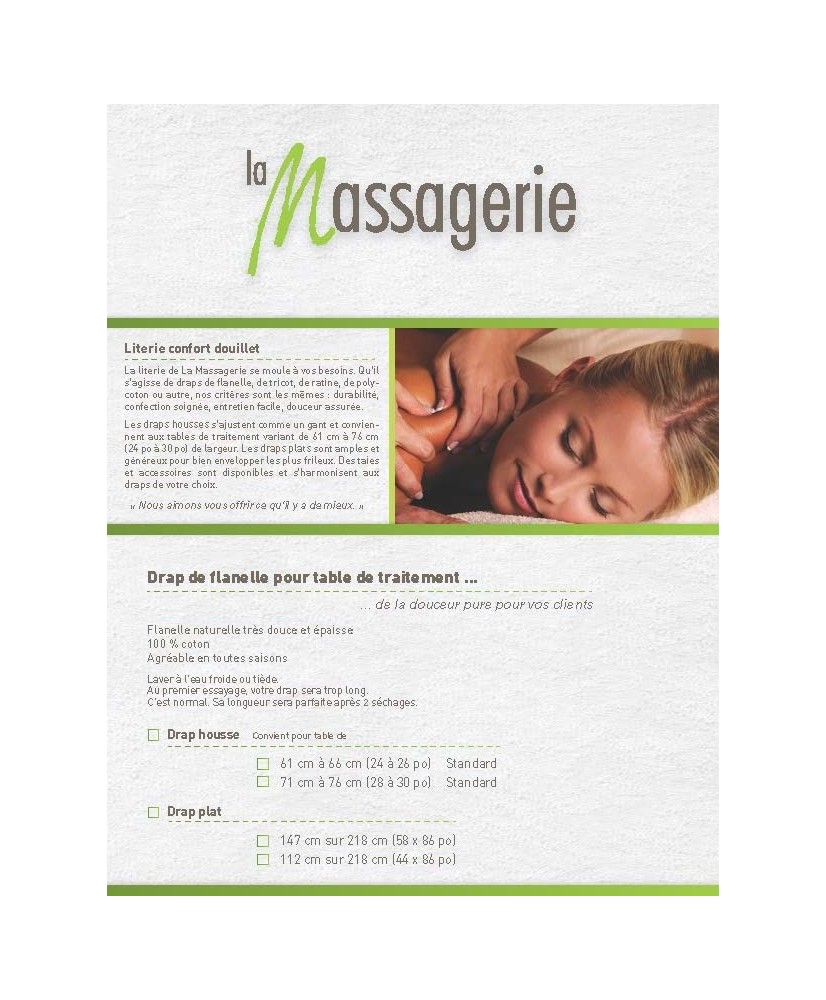 Un Drap plat blanc en flanelle 100% coton 44poX86po Un Drap plat blanc en flanelle 100% coton 44poX86po