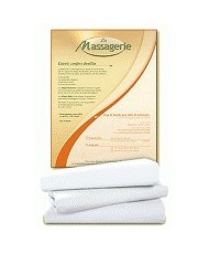 Un Drap plat blanc en flanelle 100% coton 58poX86po